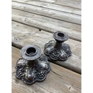 Candlesticks Candle Holders 2" Vintage Candle Sticks Candleholder Viking EP Lead